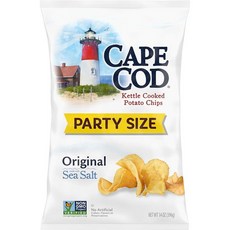 CAPE 케이프 Cod 감자 칩 웨이브 컷 바다 소금 케틀 칩 368.5g13온스 파티 사이즈, 오리지널, 14 Ounce (Pack of 1)