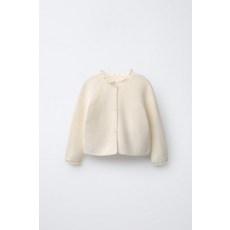 ZARA 링크 레이스 니트 재킷 - 크림 2582393712