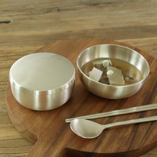 명성유기 방짜 합식기 1인원앙세트 유기그릇 놋그릇세트, 1개