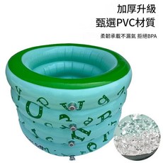 加厚嬰兒兒童游泳池 字母藍色款, 字母綠色一米水池, 1套