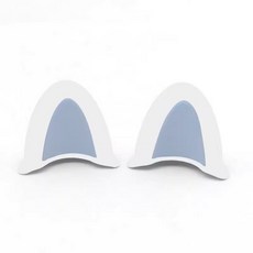 헬멧 고양이귀 장식 하이바 모자 라이더 자전거, 상세페이지 참고, 투톤-화이트/파랑