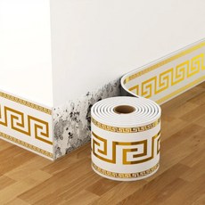 고급 다용도 접착식 포인트 띠벽지 몰딩 시트지 장식 스티커, 이탈리안 골드 DW214