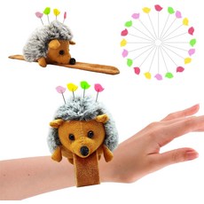 50개 바늘로 바느질할 수 있는 귀여운 고슴도치 손목 핀 쿠션 키트 실타래 골무 및 테이프 측정기 포함 퀼터용 선물.