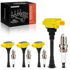 A Premium 닛산 알티마 2019 2021 로그 2.5L와 호환되는 점화 코일 팩 이리듐 스파크 플러그 8개 세트 교체 224486CA1A 188576, Yellow