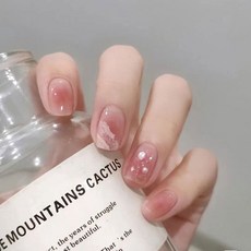 착용형 네일아트 손톱팁 짧은손톱 숏네일 인조팁, 1개, 숏네일#ST01