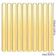 아크릴 DIY 아이스캔디 20개입 스틱 몰드 아이스크림 케이크 장식 파티, Gold, 1세트, 10pcs