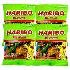 하리보웜즈 포켓젤리 (기한임박 24.10.01), 100g, 4개