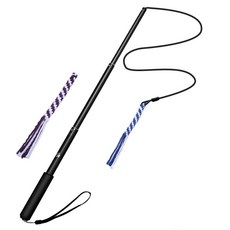 텔레스코픽 강아지 플러트 추격봉 티저 내구성 애완동물 기본 대형견 중형 폴 고무줄, 1개, A. 블랙 소형
