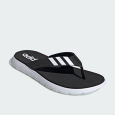 adidas 愛迪達 COMFORT 夾腳拖鞋, 265, 黑色 + 白色