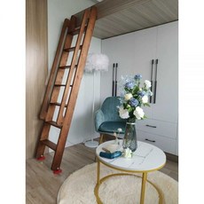 이층침대 사다리 다락방 가이드 기숙사 계단 난간, A. 2.6cm 두꺼운 4단 1.25m, A. 직접 사다리