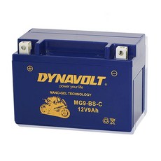 DYNAVOLT藍騎士 MG9-BS-C 奈米膠體電池 (對應YUASA湯淺YTX9-BS與GTX9-BS) 保固一年, 1個, 1L