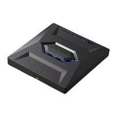 7-in-1 외장형 CD/DVD 드라이브 버너 CD 버너 다기능 재생 TF 카드 리더기 USB 타입 C (업무용 노트북/데스크탑용), 15.5cm x 14.3cm x 2.3cm, 검은색, ABS 플라스틱