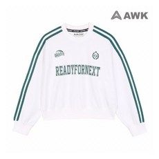 에어워크주니어 여아 주니어 배색 라인 크롭 맨투맨 티셔츠