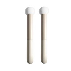 (우후) 미니 둥근 컨실러 스폰지 브러쉬, 2개, 밀크화이트