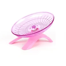 휠러닝 햄스터 접시스틸 케이지 소형 액슬 쳇바퀴 애완동물 러닝 플라잉 동물 휠음소거, 03 Pink, pink