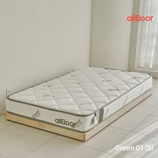 [올플로어] 천연소재 유아용 저상형 매트리스 GREEN-01, 중간 단단함, 15cm