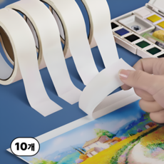 깔끔하게 떼지는 종이 마스킹 테이프 10p 세트, 1세트