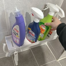 하이어데코 욕실 공중부양 거치대 화장실 청소도구정리함, 1개, 화이트 (소형)