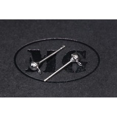 沐錦飾品材料DIY 3MM吊耳半球耳針 @200 300入, (無鎳金+C)200入/瓶, 1個