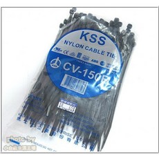 小白的生活工場 KSS NYLON 束線帶CV-150/CV-150B, 黑色, 1個