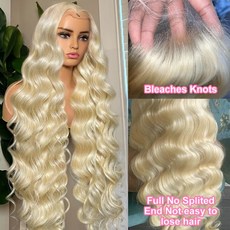 금발 613 레이스 프론트 가발 바디 웨이브 인모 브라질 컬러 정면, 01 13x4 Lace Wig, 09 28인치, 01 200 Density