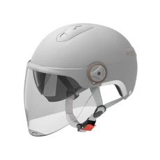 SUUNI 인증 여름 전기차 오토바이 헬멧 사계절 공용 여름 반모 안전모 헬멧, 롱 스타일의/그레이