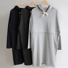 88나염 후드 수유원피스 수유롱티 수유복