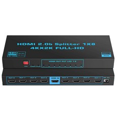 易控王一進八出HDMI分配器4K, 1個, 40-203-04