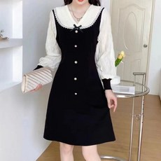 라오농 프릴 빅카라 퍼프 플레어 미니 원피스+d245101LL