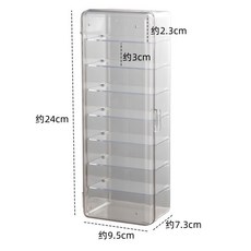 妙萌粒 壓克力透明收納盒 案頭防塵松松疊疊樂小擺件大壓克力盒 多層大展示盒 泡瑪展示櫃, 1個, 透明八格收納盒【隔板可拆卸】