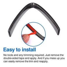 일반 자동차 앞 범퍼 에어 그릴 모양 프레임 장식 트림 커버 스티커, 1. carbon fiber black, 1개