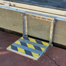 화물차 트럭발판 접이식 보조발판 박스콘 e-STEP (easy-STEP) SMALL, 실버, 봉고3