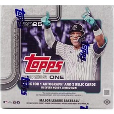 2025 탑스 시리즈 1 야구 트레이딩 카드 MLB 취미 점보 10팩 박스점보 박스당 사인 1개 유물 2개