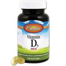 Carlson 維生素 D3 400IU 軟膠囊, 100顆, 1罐