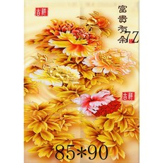 風水門簾 中間對開穿桿型 棉麻材質, 7Z