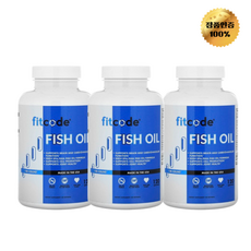 2+1 핏코드 피쉬 오일 1000mg 소프트젤 120정, 3개, 120회분