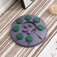 狗狗益智慢食碗, 圓形旋轉紫色, 1個