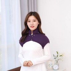 어깨 넥 목 보호 중년 수면 보호대 방한 보온 춘추동 냉방 순면 산모 조끼 워머 면, O. 라에 코튼 퍼플