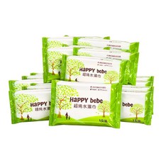 Happy bebe 超純水濕巾, 20個, 15抽, 60g