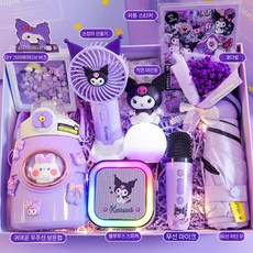 아동 여아선물세트 어린이 무선마이크 블루투스 노래방놀이 생일선물, 17세트, 1개