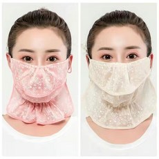 히트앤씨 4123 오픈 페이스 마스크 1+1 넥커버 자외선차단 안면