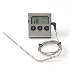 [플로우스팟] 타이머 탐침 온도계 실버 측정 주방