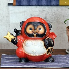 信樂燒 忍者狸貓擺飾 陶燒吉祥物, 1個