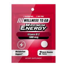 Mason Naturals Wellness To Go Maximum Energy維生素B12 1000mcg錠, 24入, 1個