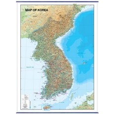Map of Korea(대한민국)(영문)(코팅)(걸이용), 성지문화사, 성지문화사 편집부