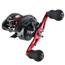 AK水滴輪 遠投路亞捲線器, 黑紅色, 1個