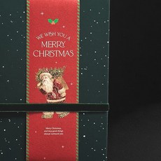 크리스마스 띠지 선물 포장 답례품 산타 빈티지, 30매