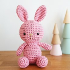 [JW손뜨개] 코바늘 토끼 인형 초보 만들기 패키지+동영상, 인디핑크