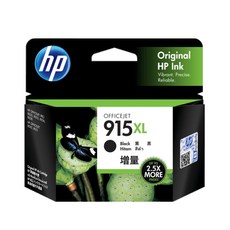 HP OfficeJet 915XL 黑色墨水匣 增量, Black, 1個