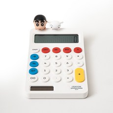 짱구는못말려 짱구&흰둥이 빼꼼이 3D 피규어 계산기 사무용 학생용 데스크용 휴대용